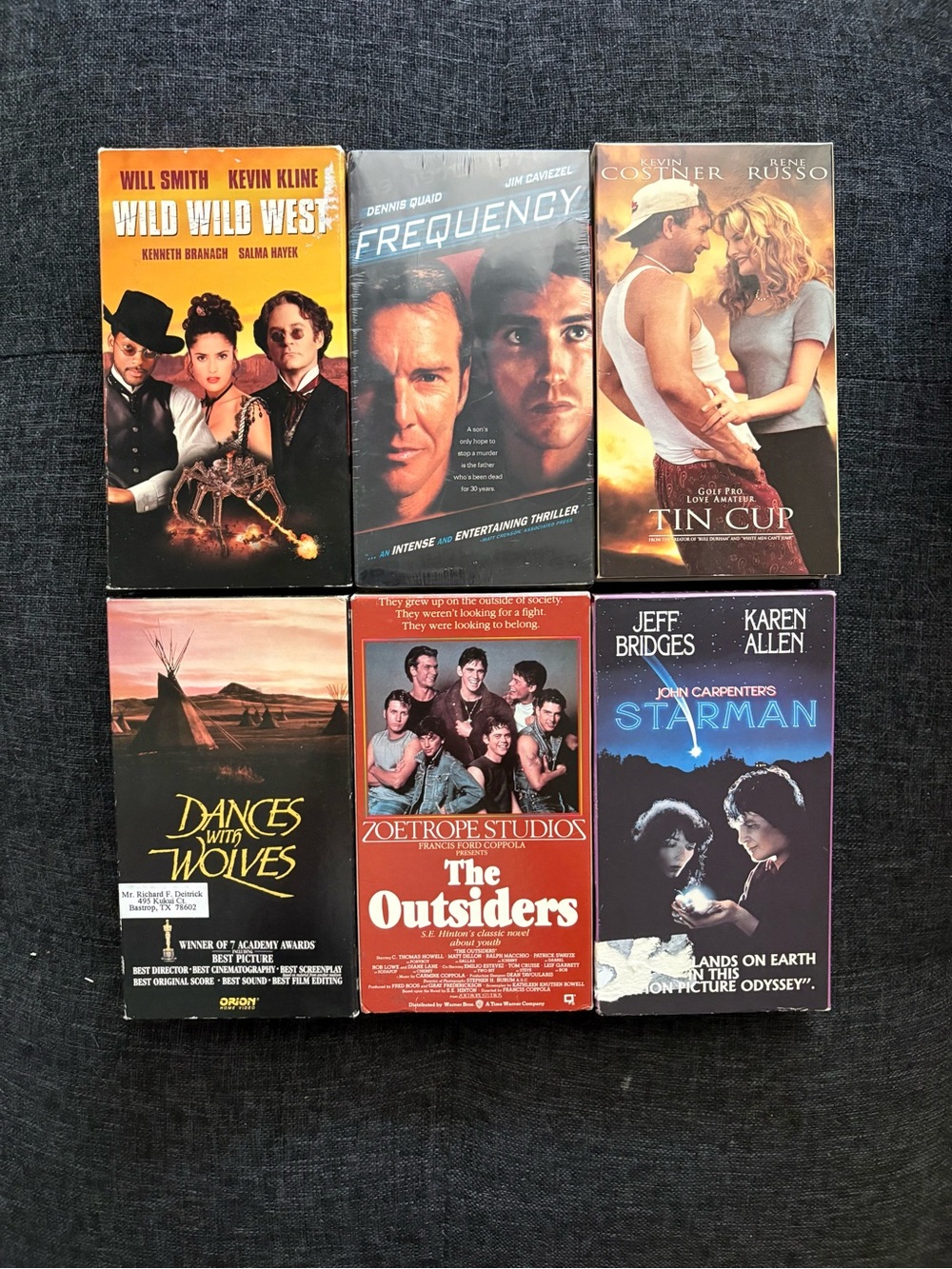 Vintage VHS Movie Box Lot - Wild Wild West, Frequency, Tin Cup +